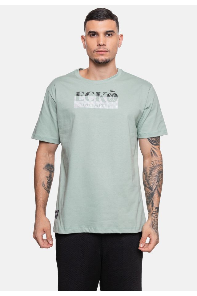 Camiseta-Ecko-Estampada-Verde