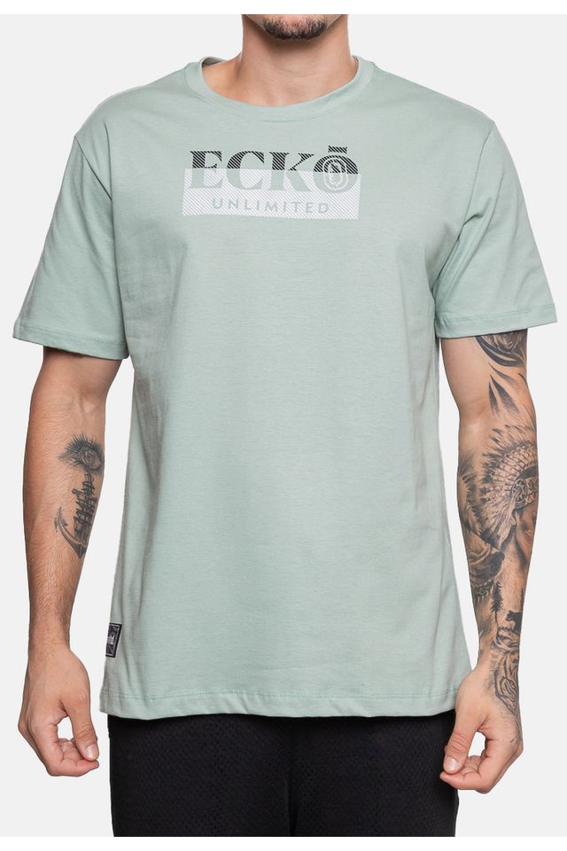 Camiseta-Ecko-Estampada-Verde