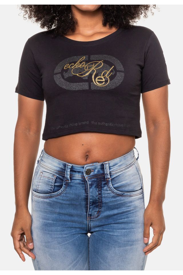 Camiseta-Ecko-Feminina-Cropped-Especial-Preta