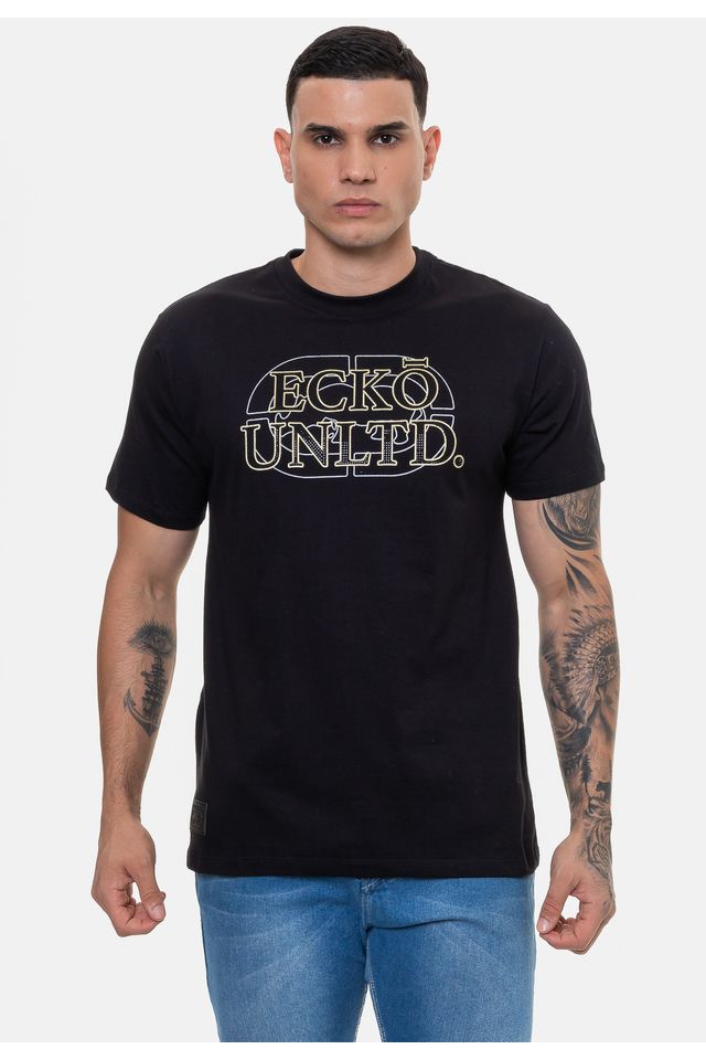 Camiseta-Ecko-Masculina-Elite-Preta