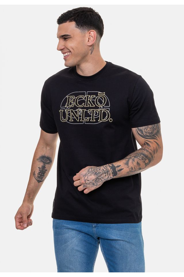 Camiseta-Ecko-Masculina-Elite-Preta