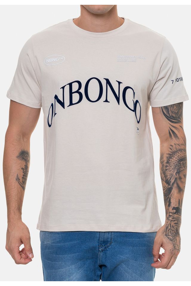 Camiseta-Onbongo-Masculina-Areia