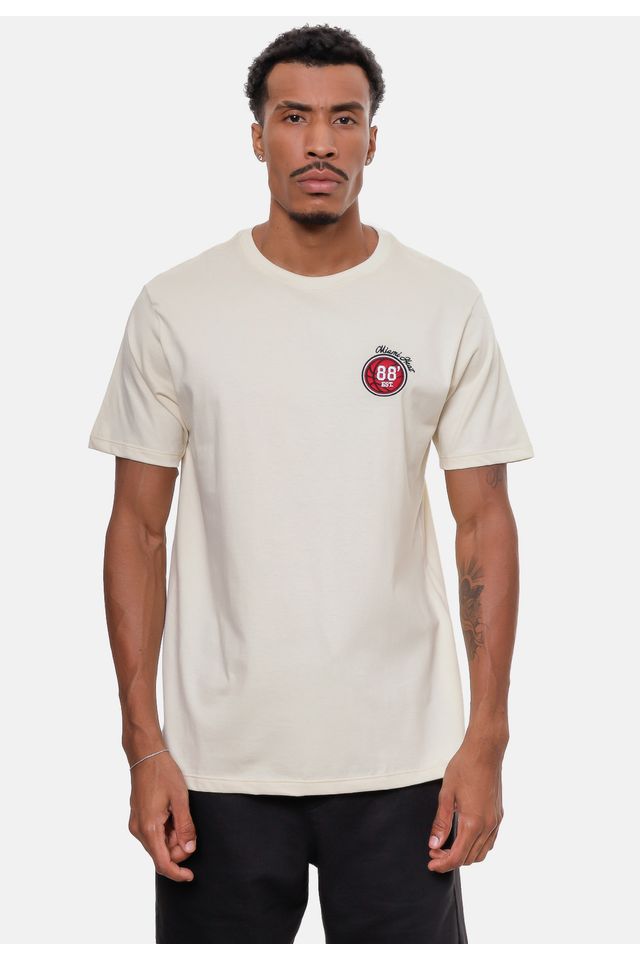 Camiseta-NBA-Estampada-Miami-Heat-Bege