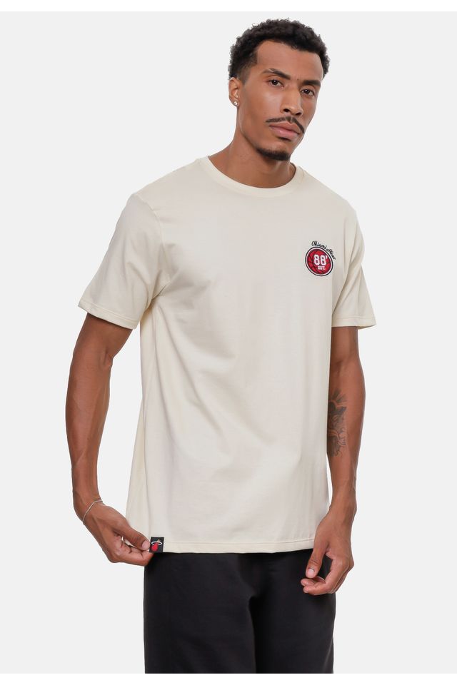 Camiseta-NBA-Estampada-Miami-Heat-Bege