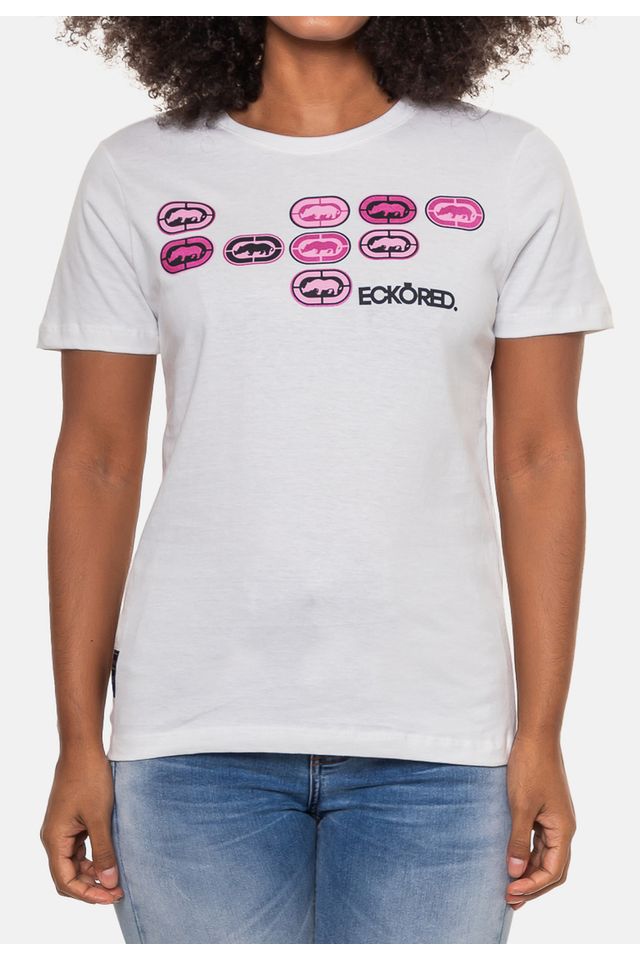 Camiseta-Ecko-Feminina-Estampada-Branca