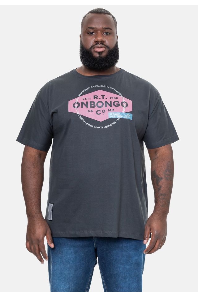 Camiseta-Onbongo-Estampada-Grafite