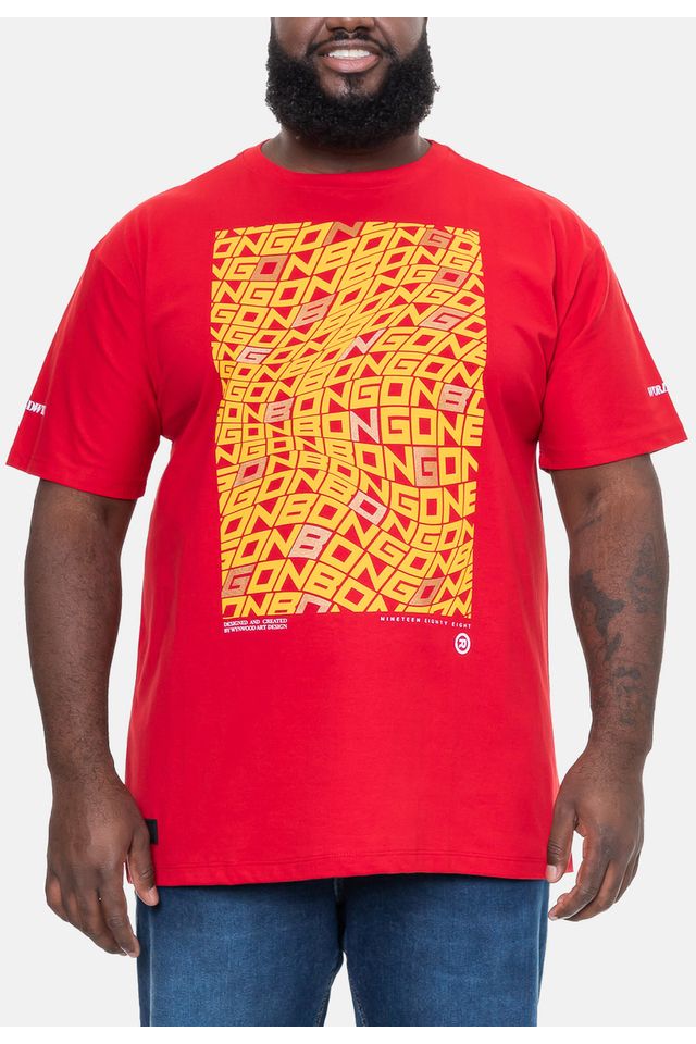 Camiseta-Onbongo-Estampada-Vermelha