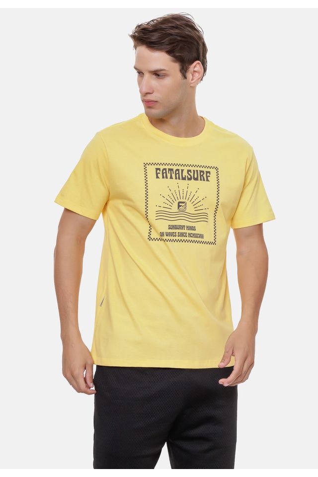 Camiseta-Fatal-Estampada-Amarela