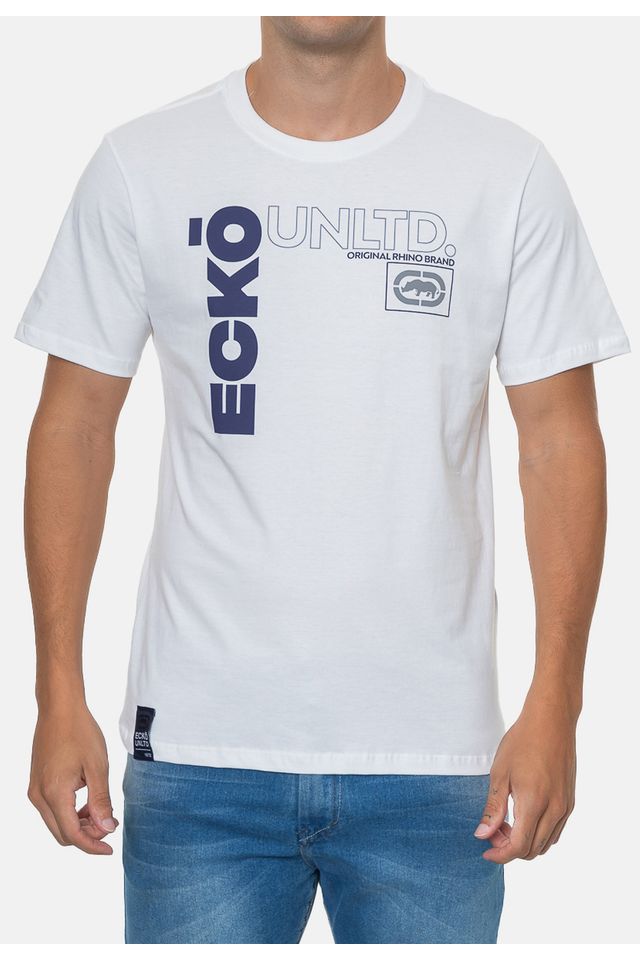 Camiseta-Ecko-Estampada-Branca