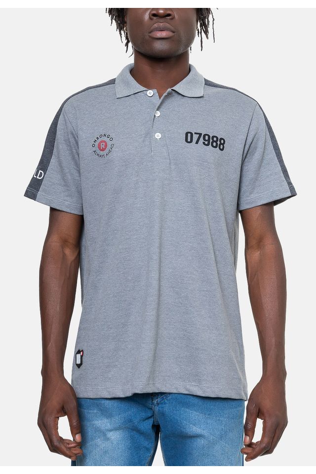 Camisa-Polo-Onbongo-Polo-Piquet-Especial-Cinza