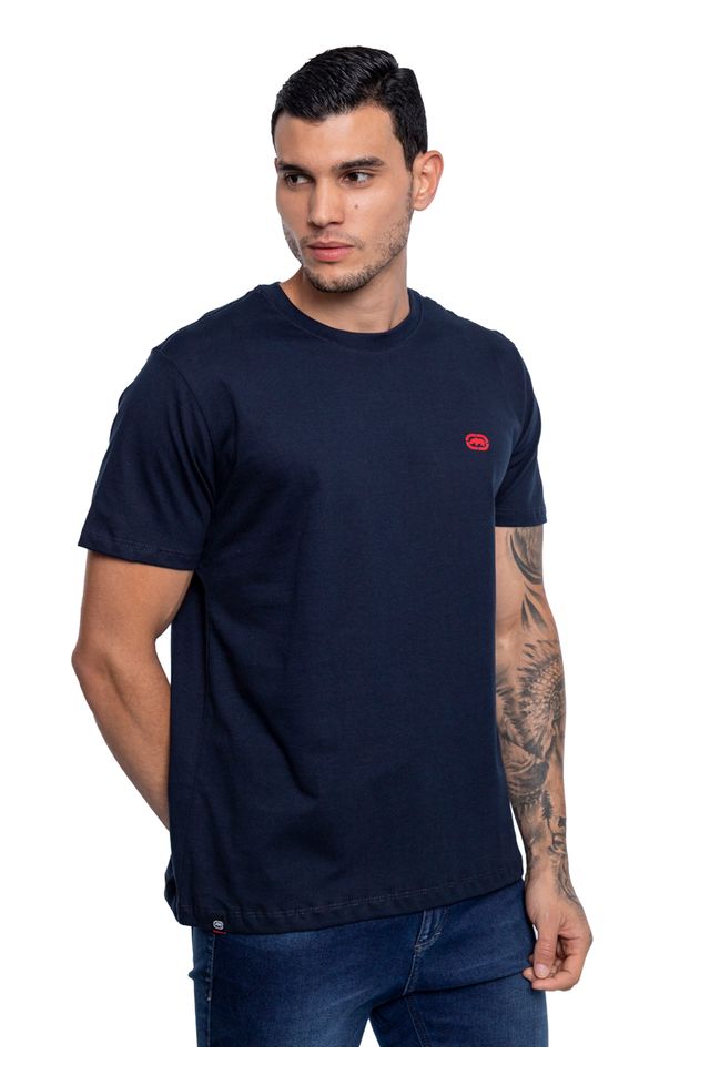 Camiseta-Ecko-Estampada-Azul-Marinho