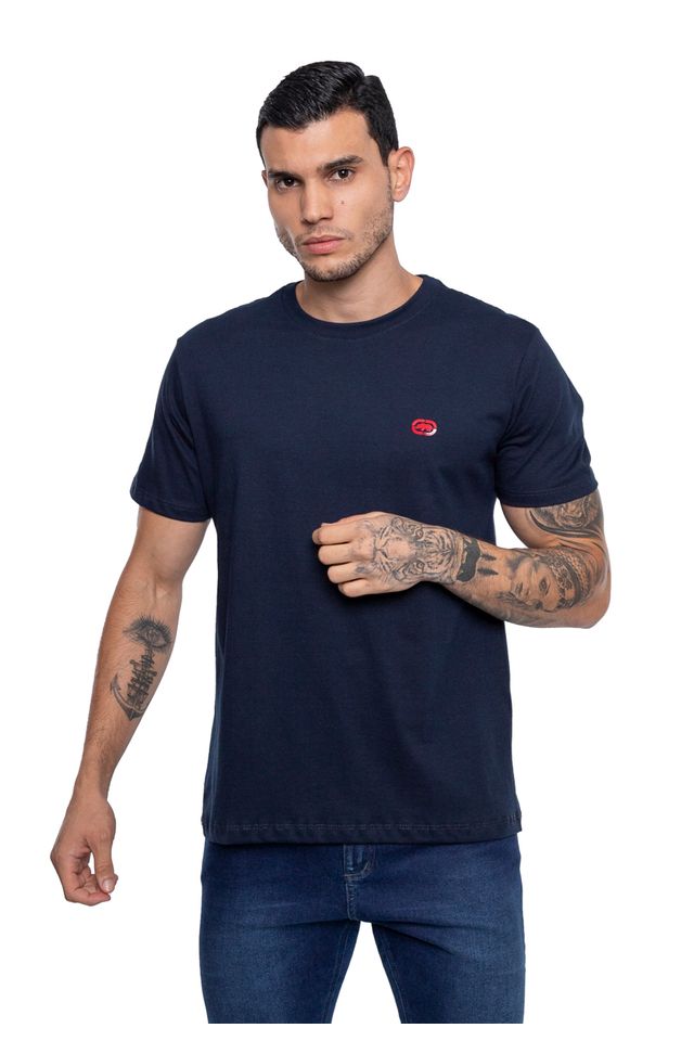 Camiseta-Ecko-Estampada-Azul-Marinho