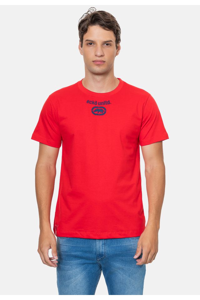 Camiseta-Ecko-Estampada-Vermelha