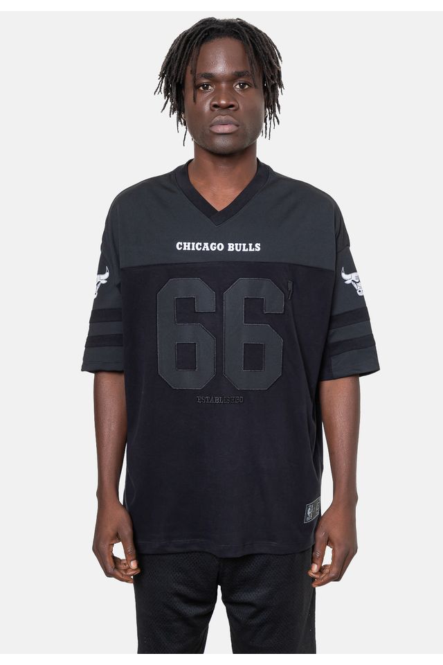 Camiseta-NBA-Oversize-Chicago-Bulls-Preta