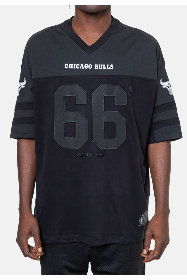 Camiseta-NBA-Oversize-Chicago-Bulls-Preta