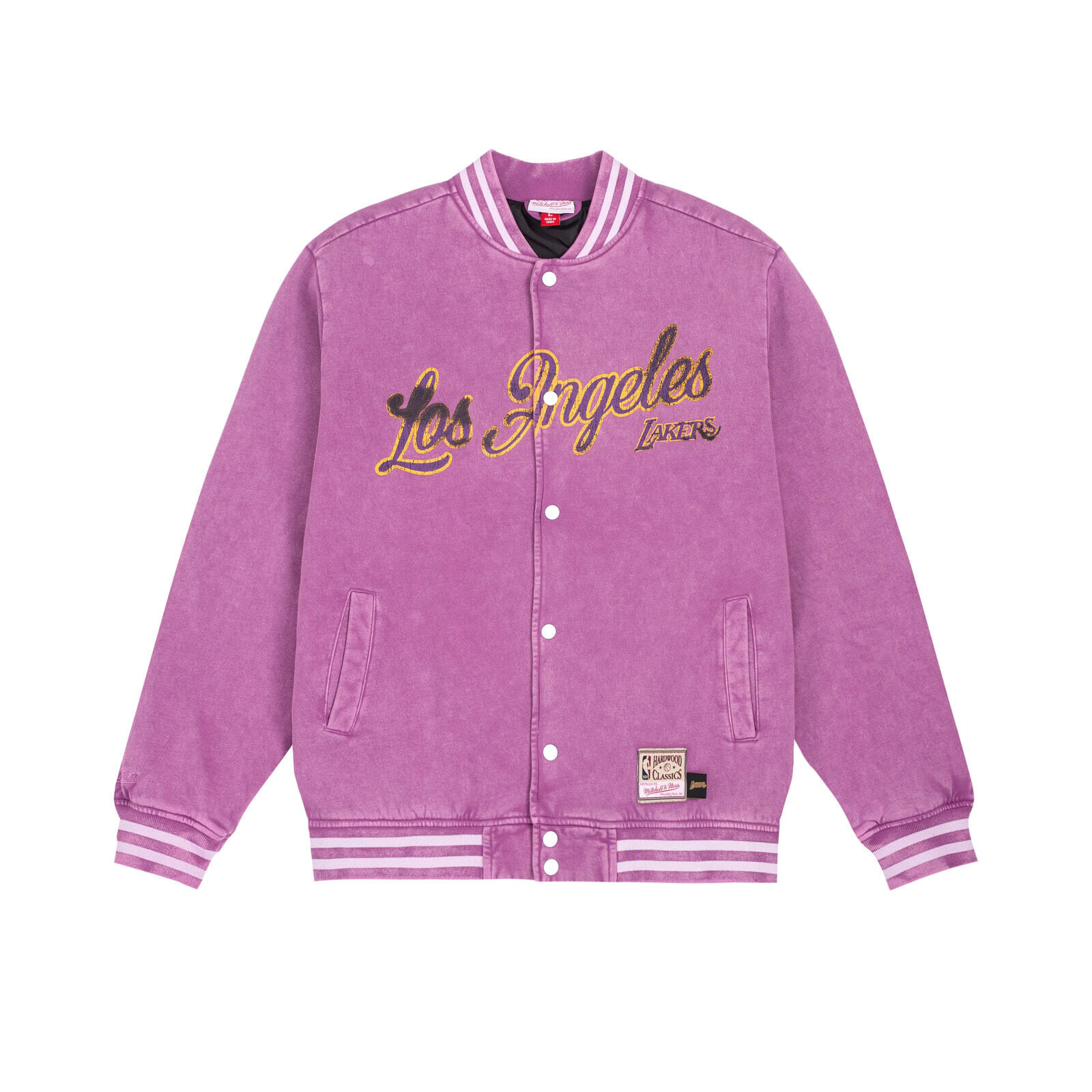 Tpablow【希少】BADHOP/BREATH × MITCHELL&NESS Jaqueta Mitchell & Ness Oversized Varsity Full-Snap Los Angeles