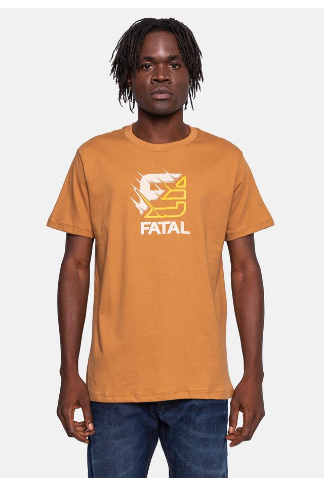 Camiseta-Fatal-Estampada-Marrom Camiseta-Fatal-Estampada-Marrom