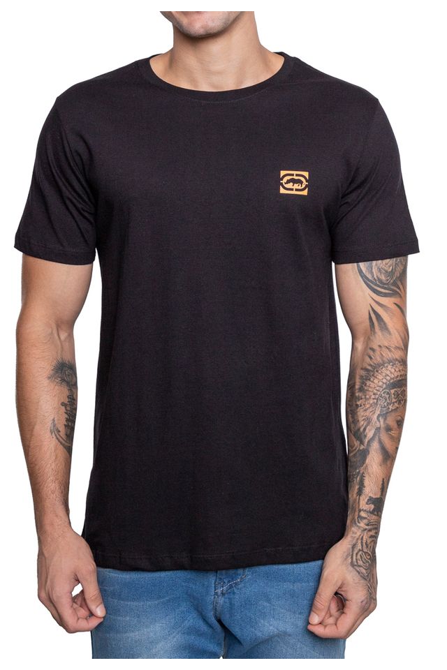 Camiseta-Ecko-Estampada-Preta