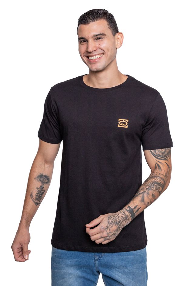 Camiseta-Ecko-Estampada-Preta