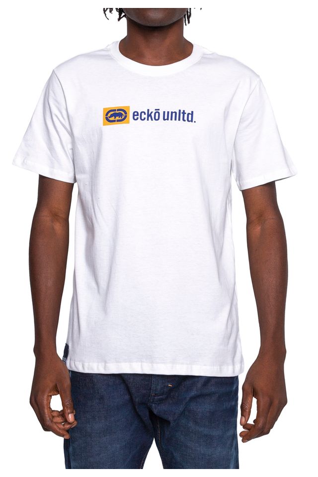 Camiseta-Ecko-Estampada-Branca