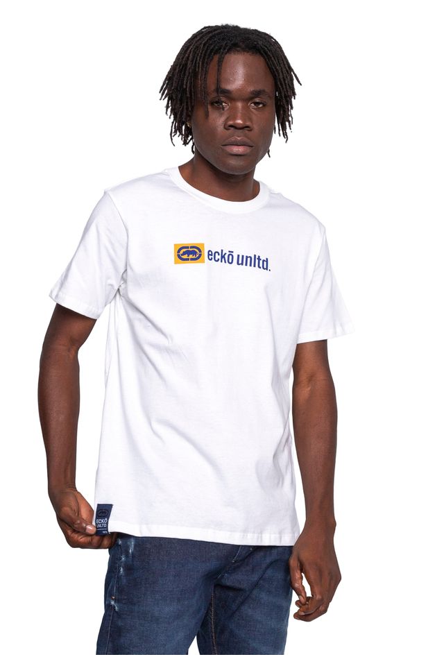 Camiseta-Ecko-Estampada-Branca