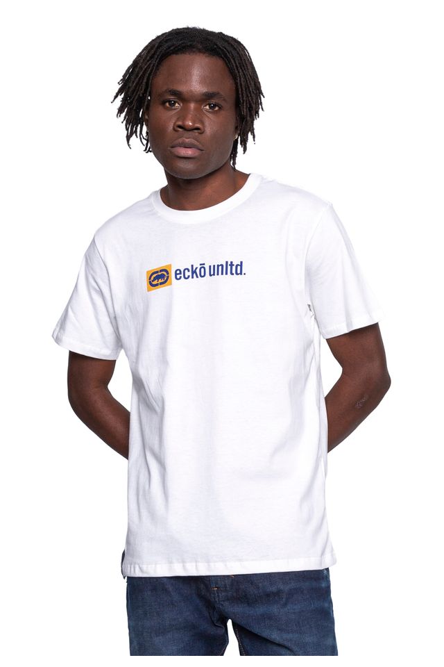 Camiseta-Ecko-Estampada-Branca
