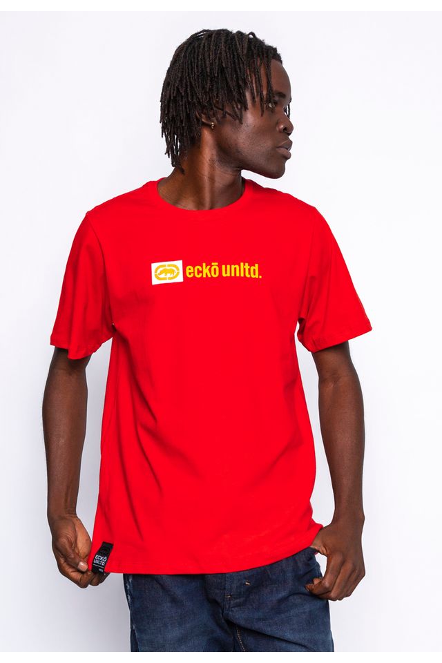 Camiseta-Ecko-Estampada-Vermelha