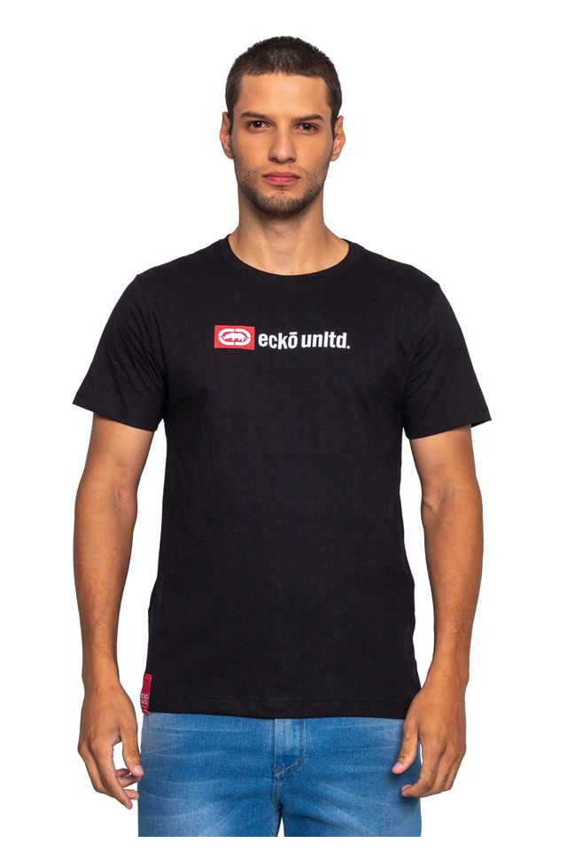 Camiseta-Ecko-Estampada-Preta