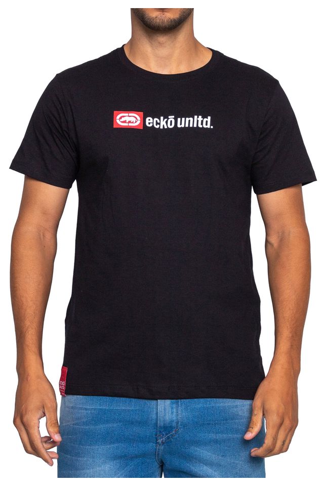 Camiseta-Ecko-Estampada-Preta