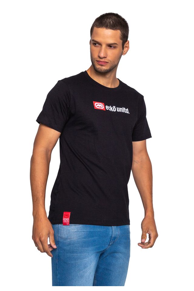 Camiseta-Ecko-Estampada-Preta