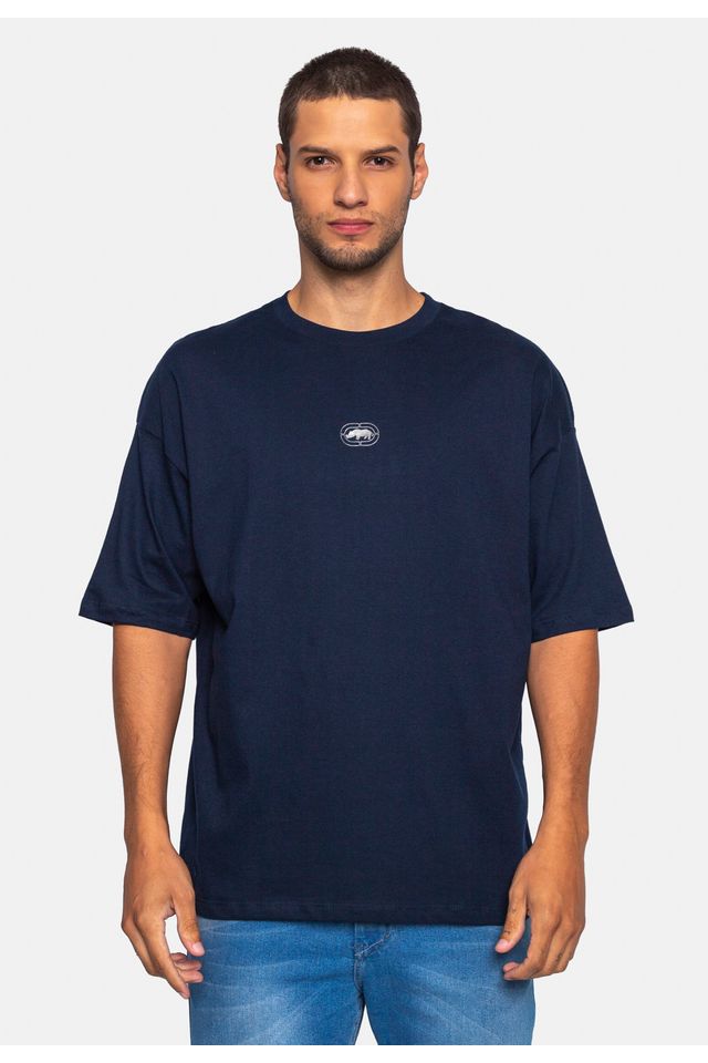 Camiseta-Ecko-Oversize-Azul-Marinho