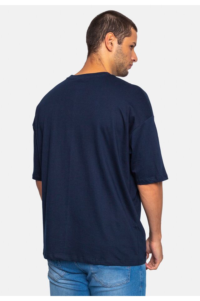 Camiseta-Ecko-Oversize-Azul-Marinho