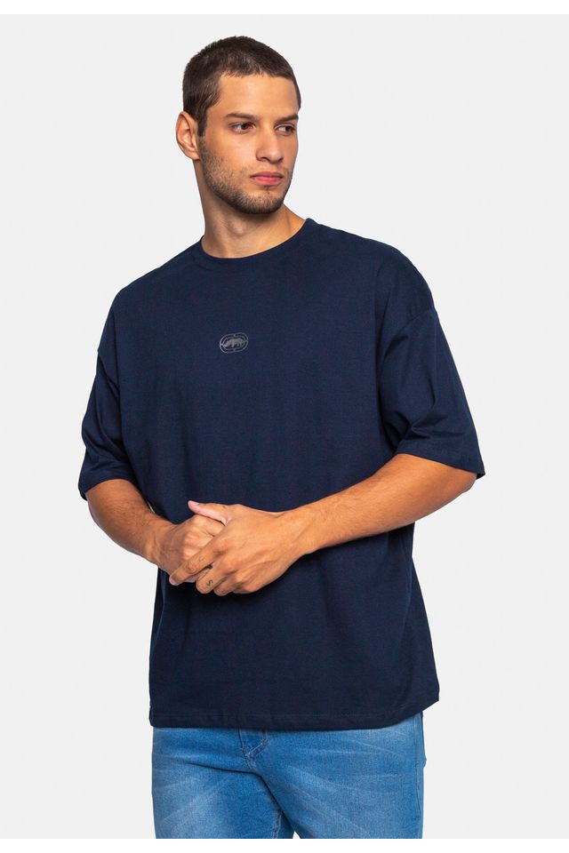 Camiseta-Ecko-Oversize-Azul-Marinho