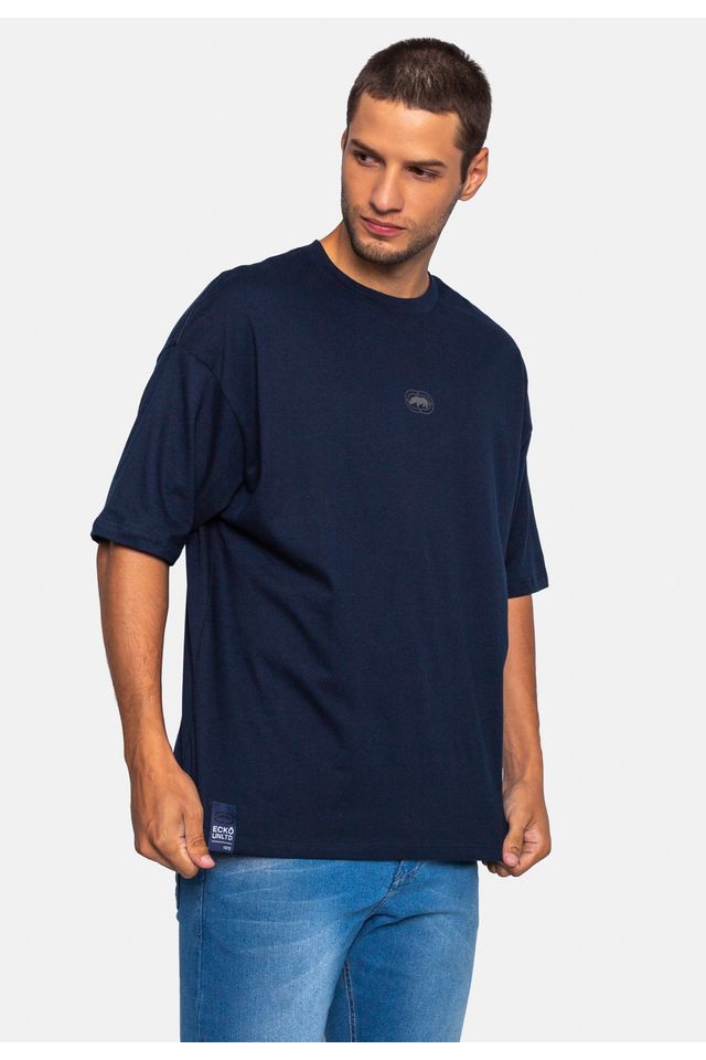 Camiseta-Ecko-Oversize-Azul-Marinho