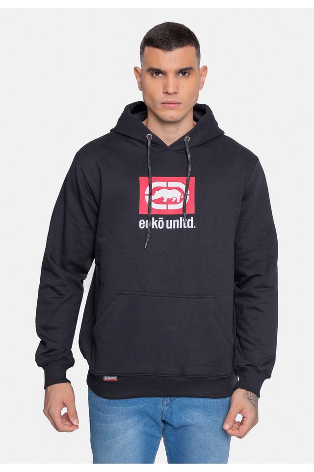 Moletom-Ecko-Canguru-Fechado-Preto