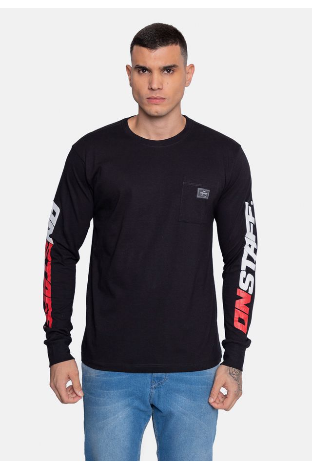 Camiseta-Onbongo-Manga-Longa-Preta Camiseta-Onbongo-Manga-Longa-Preta