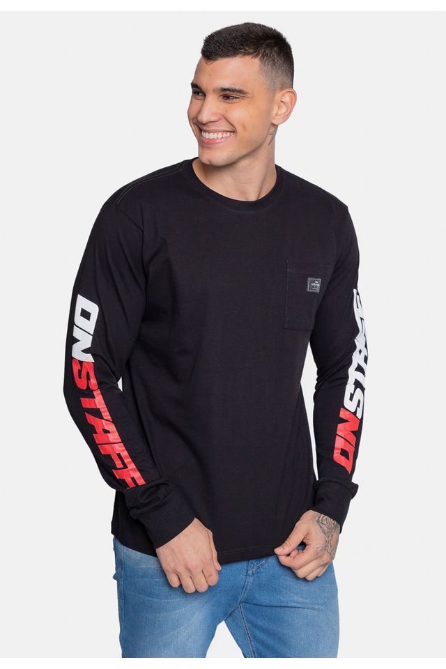 Camiseta-Onbongo-Manga-Longa-Preta