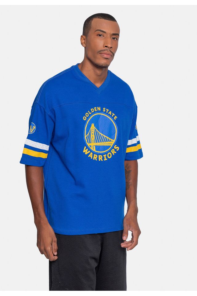Camiseta-NBA-Oversize-Golden-State-Warriors-Azul-Royal