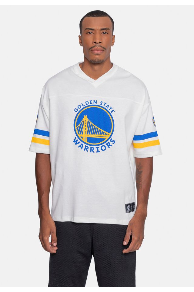Camiseta-NBA-Oversize-Golden-State-Warriors-Off-White