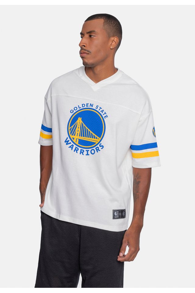 Camiseta-NBA-Oversize-Golden-State-Warriors-Off-White