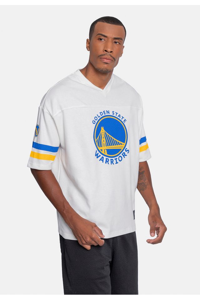 Camiseta-NBA-Oversize-Golden-State-Warriors-Off-White