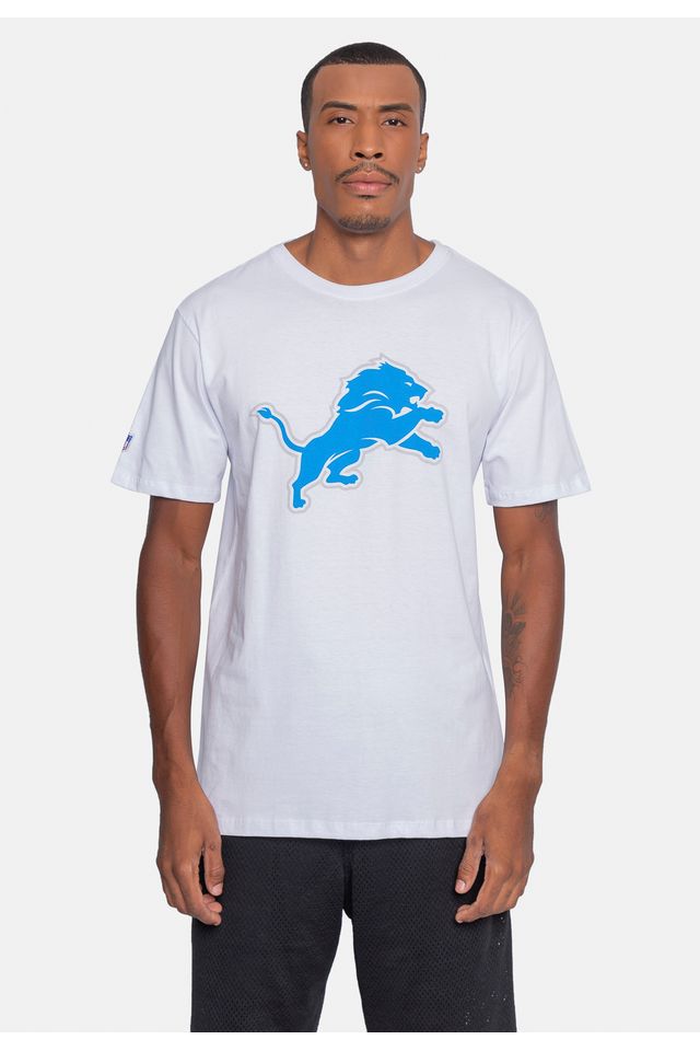 Camiseta-NFL-Estampada-Detroit-Lions-Branca