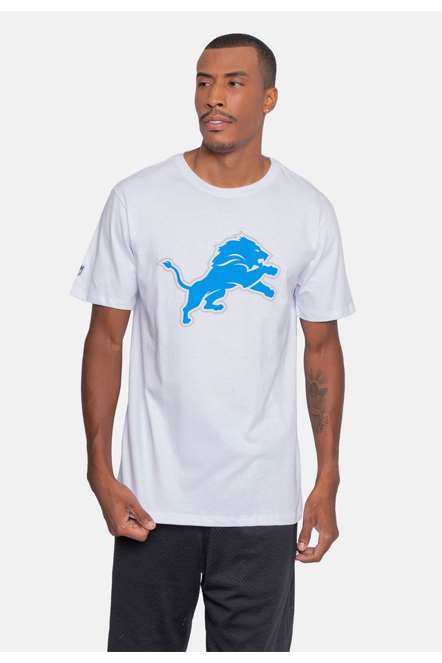 Camiseta-NFL-Estampada-Detroit-Lions-Branca