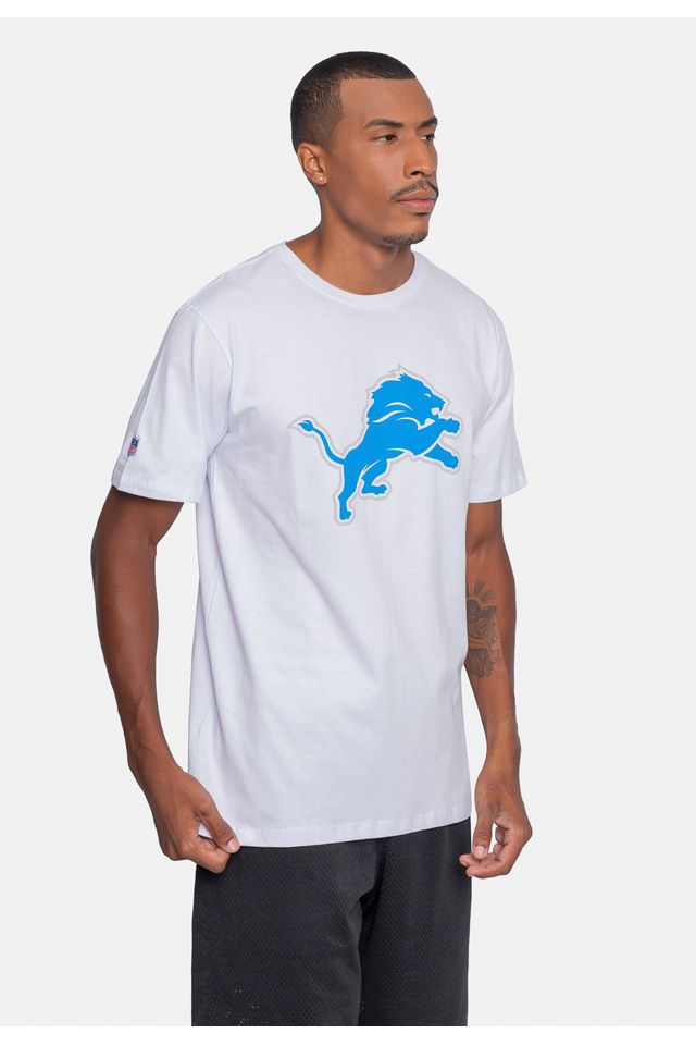 Camiseta-NFL-Estampada-Detroit-Lions-Branca