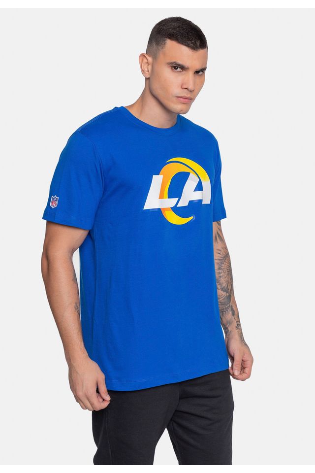 Camiseta-NFL-Estampada-Los-Angeles-Rams-Azul-Royal