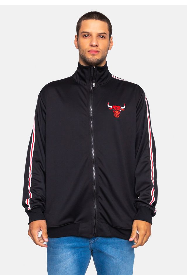 Moletom-NBA-Canguru-Aberto-Chicago-Bulls-Preta