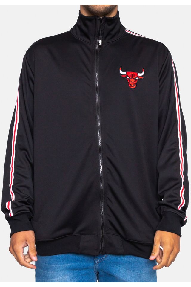 Moletom-NBA-Canguru-Aberto-Chicago-Bulls-Preta