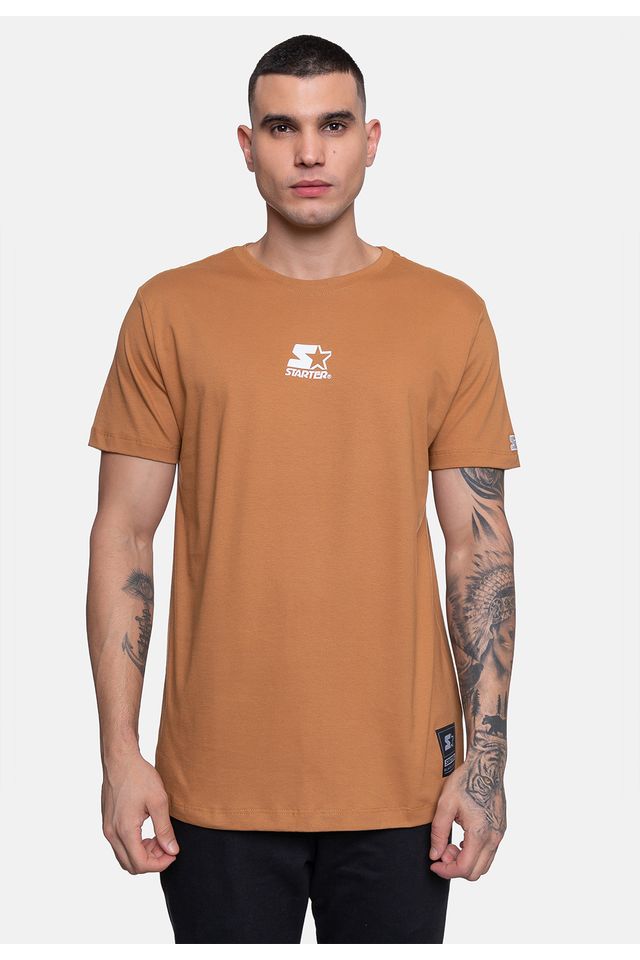 Camiseta-Starter-Estampada-Marrom