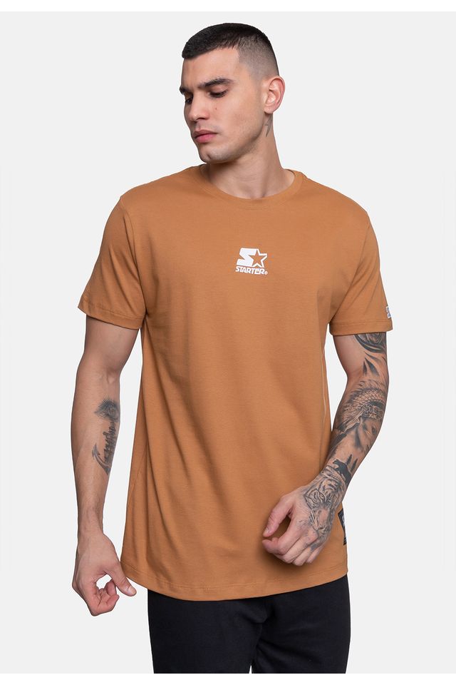 Camiseta-Starter-Estampada-Marrom