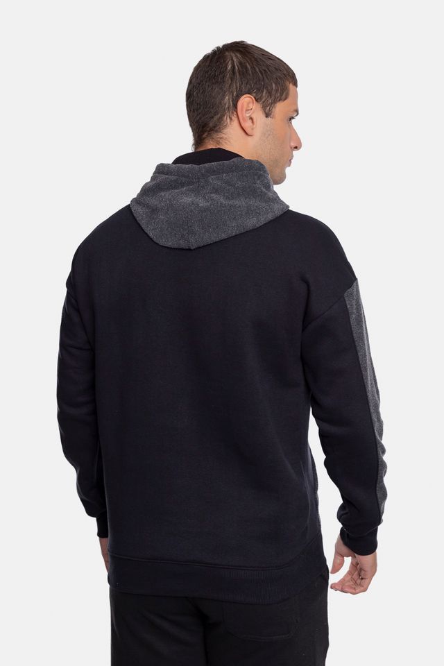 Moletom-NBA-Canguru-Fechado-Chicago-Bulls-Preto